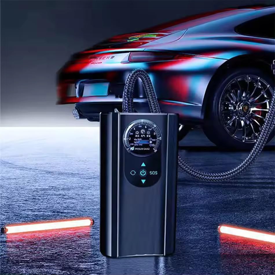 Gonfleur de pneu portatif ELECTRIQUE, compresseur d'air portable multifonctionnel | 150 psi | Électrique filaire
