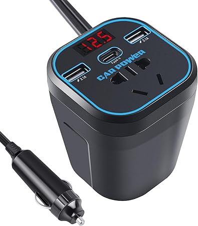 Onduleur (convertisseur) voiture  PRO+  qui Transforme votre voiture en une centrale d’énergie en déplacement