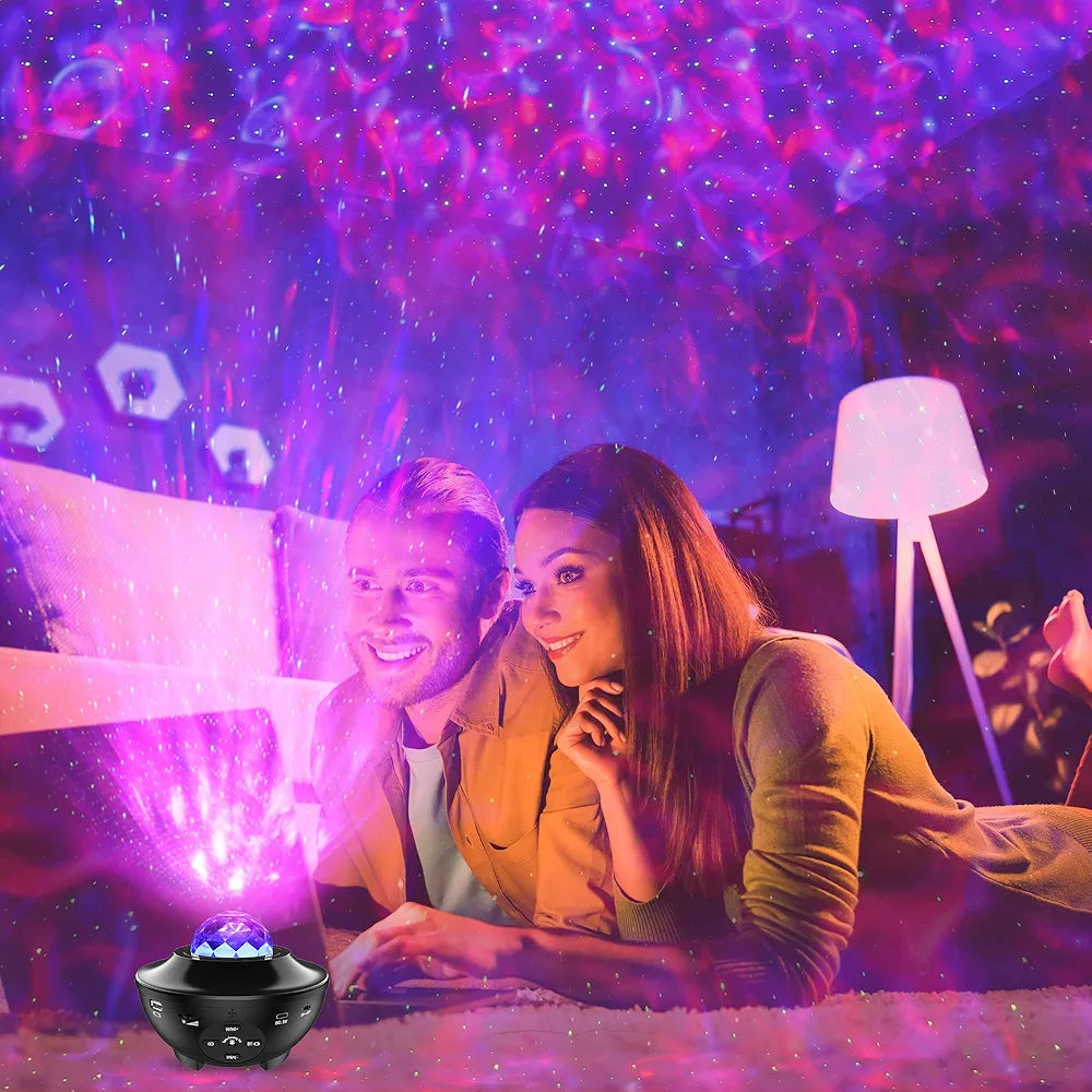 Projecteur de lumière étoilé et musicale parfait pour sublimer et ambiancer la fête en famille