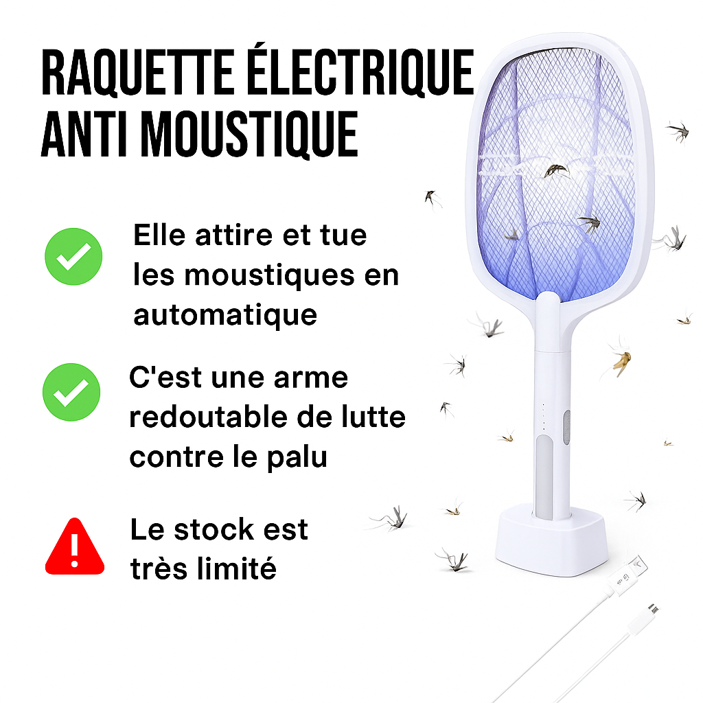 La raquette anti-moustique intelligente = Protégez votre famille des moustiques, jour et nuit