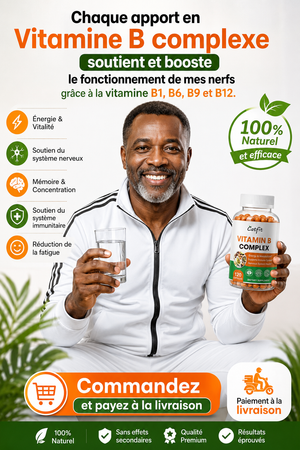 Offrez à votre corp la vitamin B complex (B1 à B12+ L'INOSITOL) et sentez-vous à l'aise au quotidien