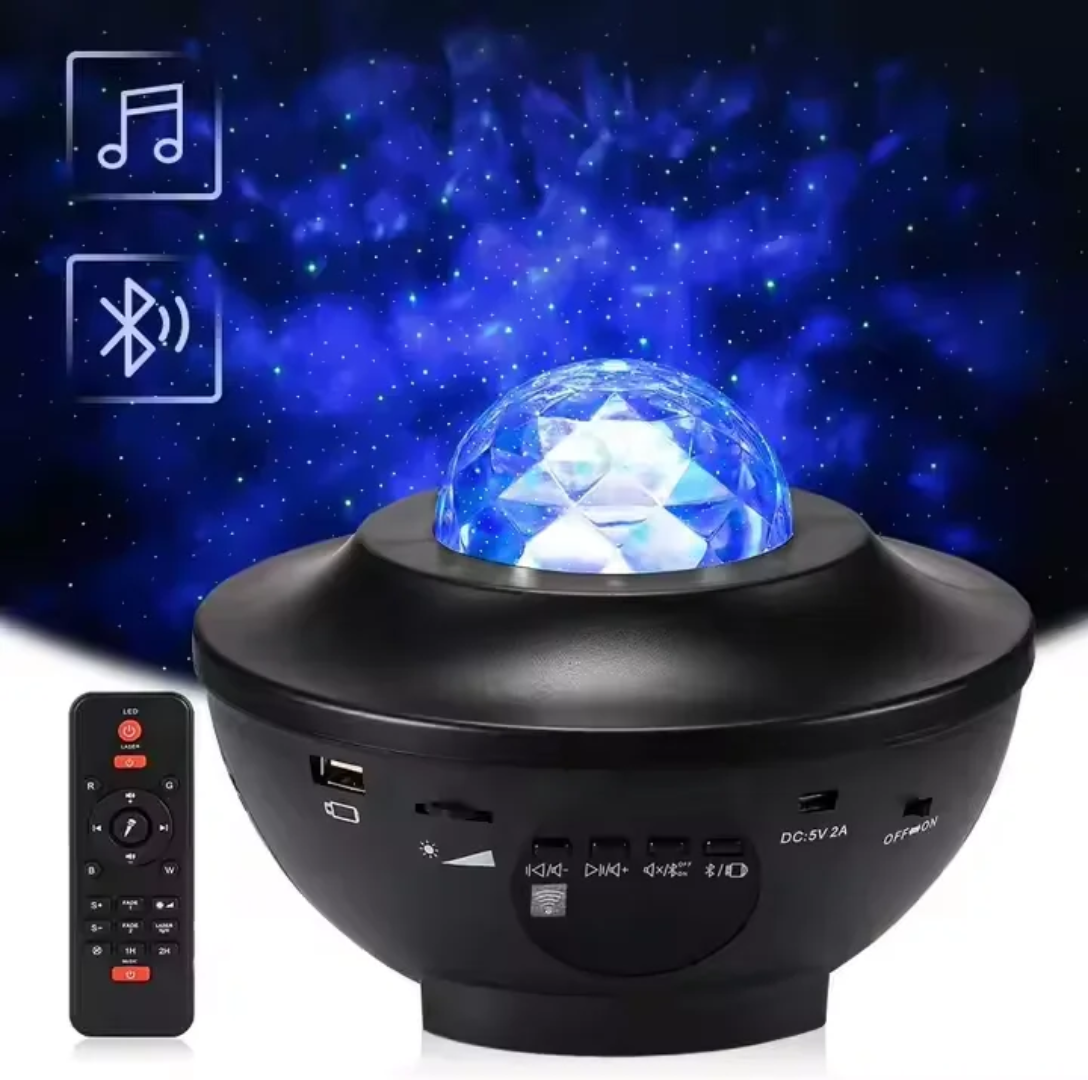 Projecteur de lumière étoilé et musicale parfait pour sublimer et ambiancer la fête en famille